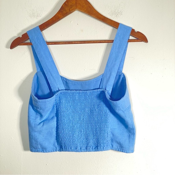 Abercrombie & Fitch Blue Two Piece Matching  Crop Top + Wide Leg Pants Medium - Picture 6 of 15